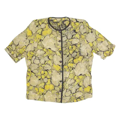 Womens Printed Top Beige Crazy Pattern M