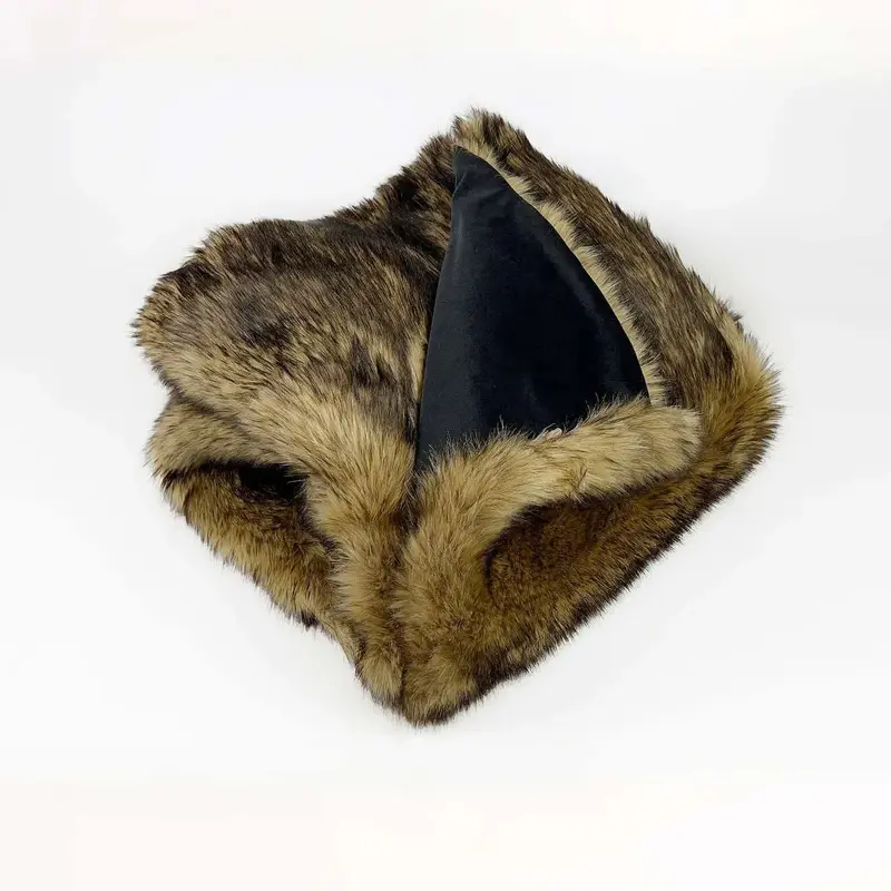 Fur Blanket - THE WILDEST DREAM Brown | Rozmiar: 79x67" (200x170cm)