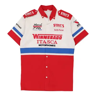Stouts Racing Fast Track Apparel Short Sleeve Shirt - Large Red Cotton Blend