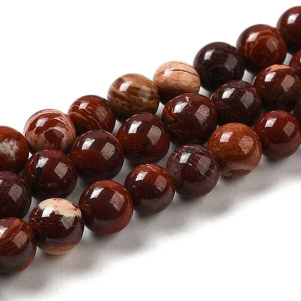 Natural Red Snakeskin Jasper Beads Strands