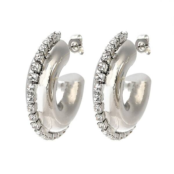 Rack Plating Brass Donut Stud Earrings