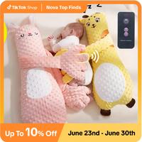 A Baby Patting Soother Pillow Palm, Baby Soother, Patting Toy, Animals-Shaped Sleeping Aid, Soft Stuffed Doll , Animal for In...