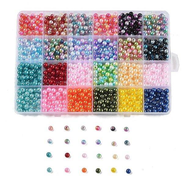 DIY Acrylic & PP Plastic Pearl Beads Jewelry Making Finding Kit