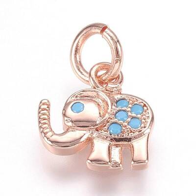 Brass Micro Pave Cubic Zirconia Pendants