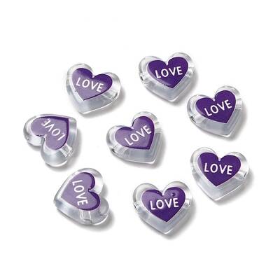 Printed Transparent Acrylic Beads