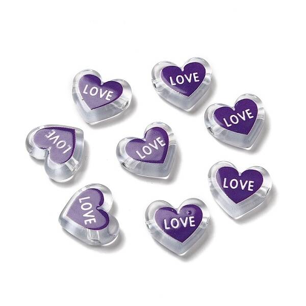 Printed Transparent Acrylic Beads