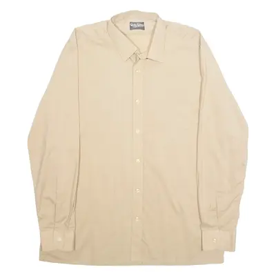 FAMILY FASHION Womens Shirt Beige Collared Long Sleeve XL