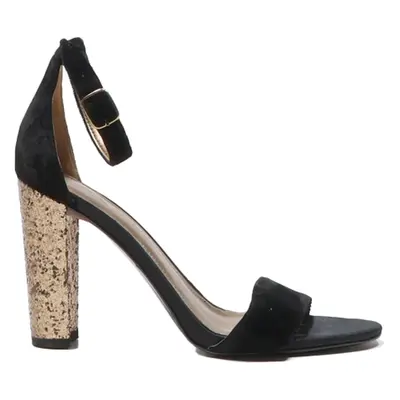 MARC FISHER Block Heels Black Suede Womens UK 4.5