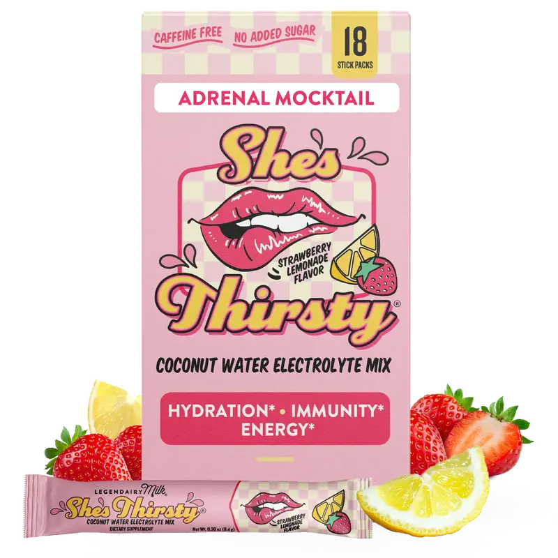 She’s Thirsty Adrenal Cocktail Powder - Legendairy Milk - Coconut Water Electrolytes Mix - No Sugar Added - Drink