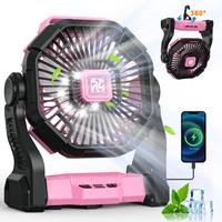 DOVILUXE 20000mAh 3-in-1 Portable Camping Fan: LED Light, Phone Charger, 4-Speed Fan & 360° Rotation - Rechargeable Battery ...