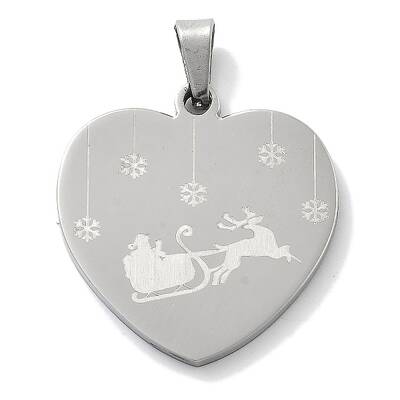 Christmas Themed 304 Stainless Steel Pendants