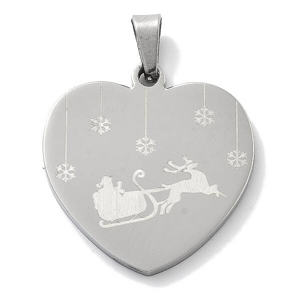 Christmas Themed 304 Stainless Steel Pendants