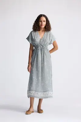 Gathered Maxi Dress in Sage Green | Color: Serene Symphony | Size: XS