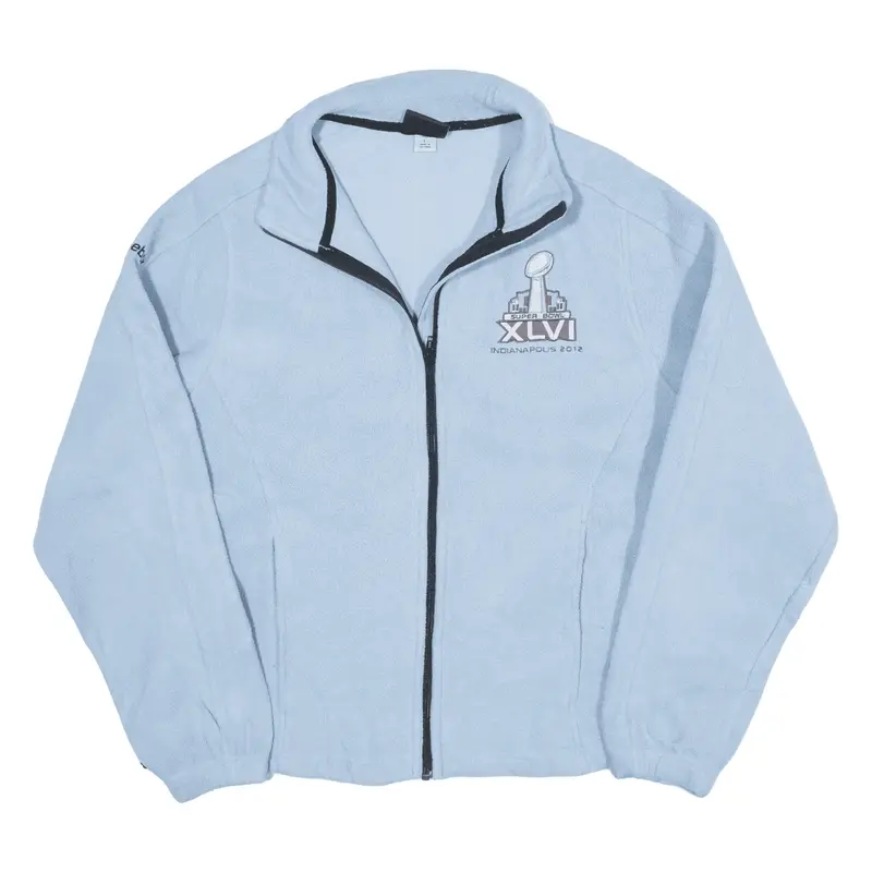 REEBOK 46th Super Bowl 2012 Indianapolis Fleece USA Jacket Blue Womens L
