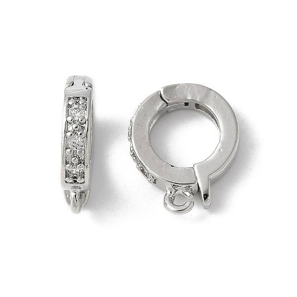 Brass Micro Pave Cubic Zirconia Pendants Bails