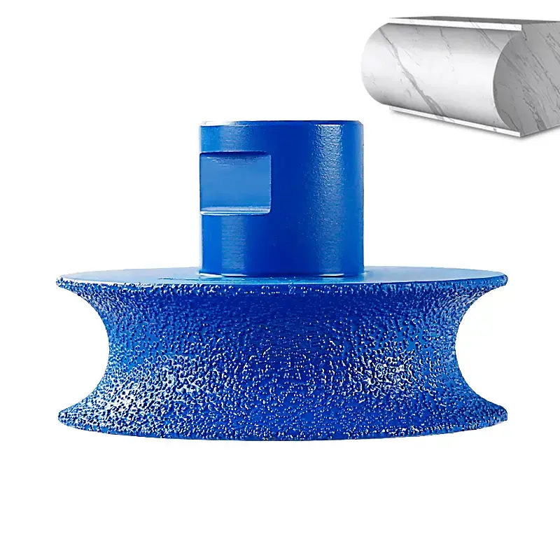 LOZLIN Diamond Semi-Circular Edge Grinding Wheel - 5/8-11 Angle Grinder Mounted for Granite, Marble, Quartz & Tile - Stone Ed...