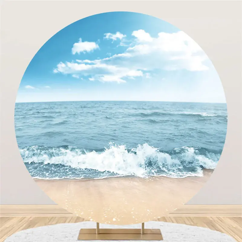 Aperturee Beach Sand Sea Blue Sky Summer Theme Birthday Backdrop | Happy Birthday Backdrop | Cake Smash Backdrop | Backdrop F...