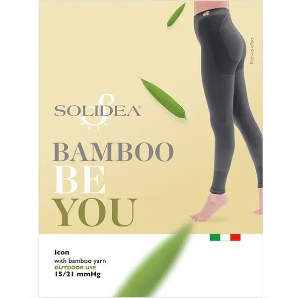 Solidea Be You Bamboo Icon Compression Leggings 15 21 mmHg Black 5XL
