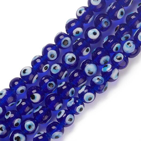 Handmade Evil Eye Lampwork Bead Strands