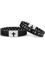 Jesus Is King Letter Print Bracelet, Fashionable Cross Design Bracelet for Women & Men, Trendy All-match & Exquisite Jewelry ...