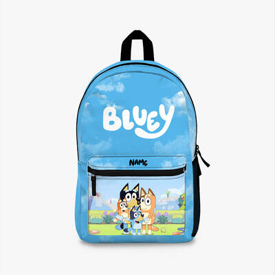 Custom Name Blueydad Kids Backpack, Blue Backpack