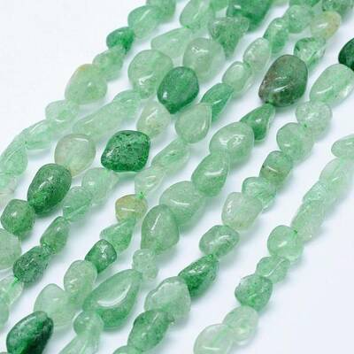 Natural Green Strawberry Quartz Beads Strands