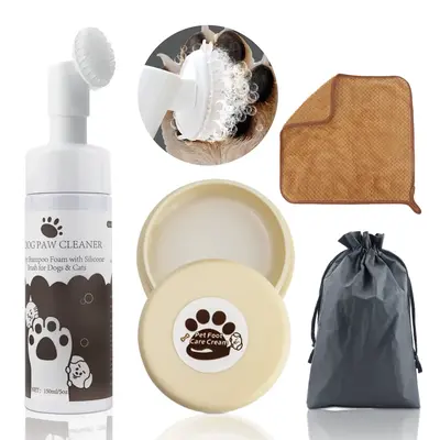 Dog Paw Cleaner, Dogaccessories, No-Rinse Paw Cleaner for Dogs & Cats (5 Oz), Paw Balm for Heal Dry Cracked Paws & Nose, Pet ...