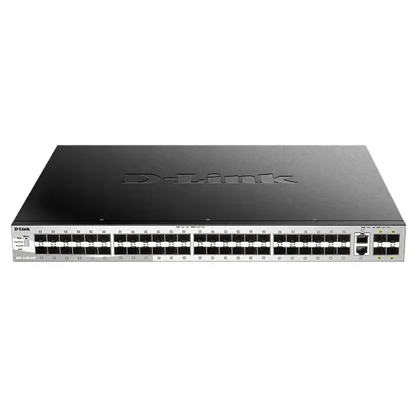 D-Link DGS-3130-54S | DGS-3130 Series 48 x 1000Base-X SFP (mini-GBIC) and 2 x 10GBase-T RJ-45 and 4 x 10G SFP+ Ports Layer 3 ...