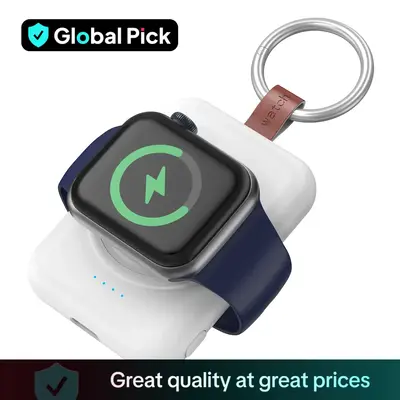 Portable Travel Charger for Apple Watch, 1800mAh Power Bank with Charging Cable, Smart Watch Charger for Apple Watch Series 1...