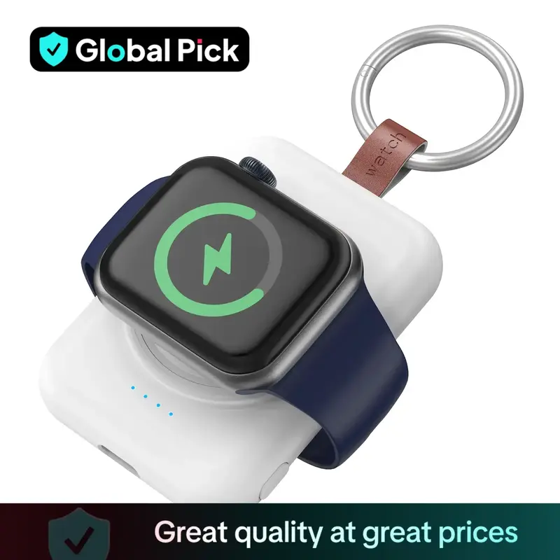 Portable Travel Charger for Apple Watch, 1800mAh Power Bank with Charging Cable, Smart Watch Charger for Apple Watch Series 1...
