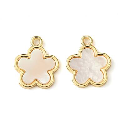 Brass Pave Shell Charms