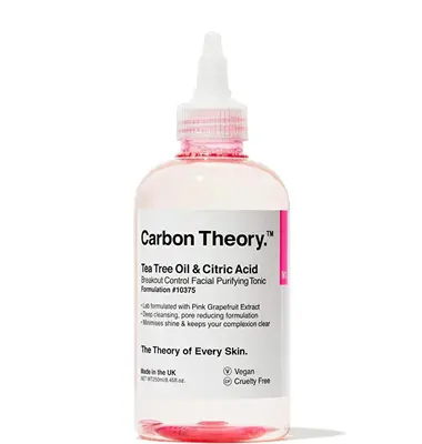 Carbon theory Breakout Control Tea Tree Oil & Citric Acid Purifying Facial Toner 250ml
