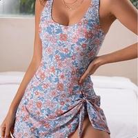 One Piece Swimdress Swimsuits for Women Tummy Control Swim Dresses Skirt Bathing Suit