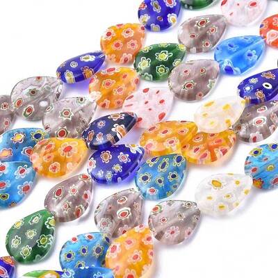 Handmade Millefiori Glass Beads Strands