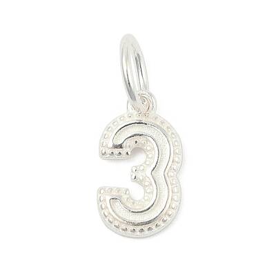 Number Series 925 Sterling Silver Charms
