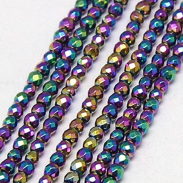 Electroplate Non-magnetic Synthetic Hematite Beads Strands