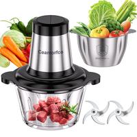 ceamorfco Food Processors, Electric Food Chopper with Meat Grinder & Vegetable Chopper - 2 Bowls (8 Cup+8 Cup) with Powerful ...