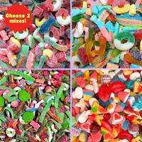 Variety Lovers Bundle- Choose 2 Mixes! - 2 Bag Bundle! - Sour, Sweet and Fun Flavors - Delicious Chewy Snack - Variety Gummy ...