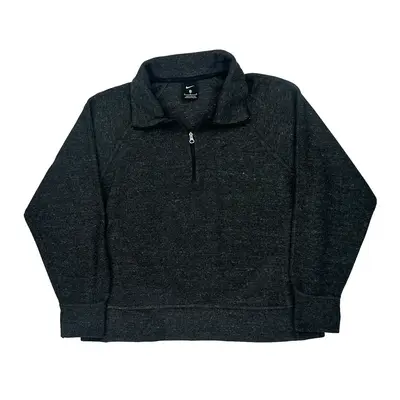 Nike 1/4 Zip - Medium Grey Cotton Blend