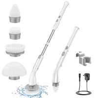 LABIGO Electric Spin Scrubber, Cordless Shower Scrubber with Extension Handle for Bathroom, Kitchen, Tile, Floor & Cleaning T...
