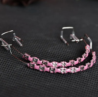 Metal Dental Braces with Hooks - 1 Pair Stylish Pink & Purple ToothDecorations for Teaching Models Unisex Accessory for Men a...