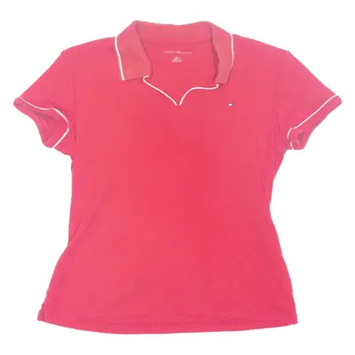 TOMMY HILFIGER Womens Polo Shirt Red S