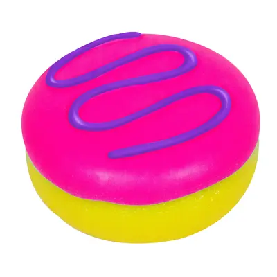 NeeDoh Jelly Dohnut - Super Soft & Stretchy Sensory Toy with Sweet Jelly Squeeze - Assorted Designs - Ages 3+ - One Randomly ...