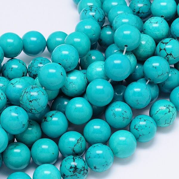 Natural Magnesite Round Bead Strands