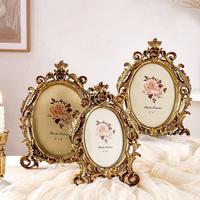 Vintage Flower Design Photo Frame, 1 Count Exquisite Photo Frame with Photo Paper, Home Decor for Living Room Bedroom Wedding...