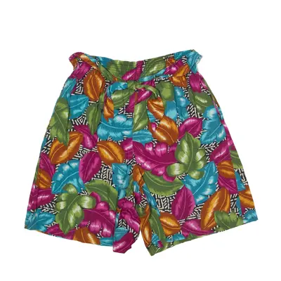 CRISTIN STEVENS Casual Shorts Green Loose Floral Womens XS W26