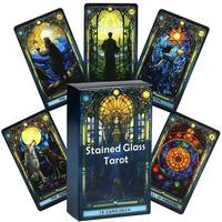 Stained Glass Tarot Card, 1 Box Flower Window Tarot Card, Casual Party Card Game,  Tarot Card for Teenager & Adults