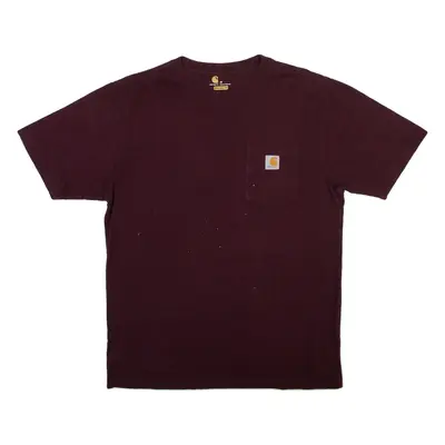 CARHARTT Mens T-Shirt Maroon M