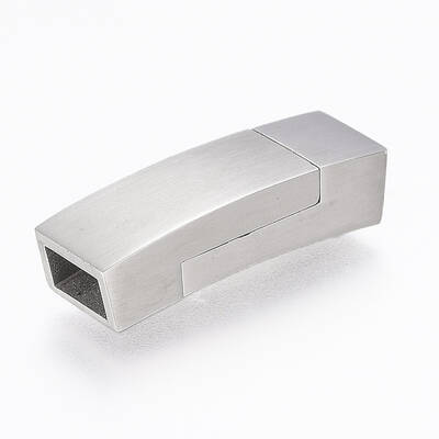 Tarnish Resistant 304 Stainless Steel Magnetic Clasps with Glue-in Ends