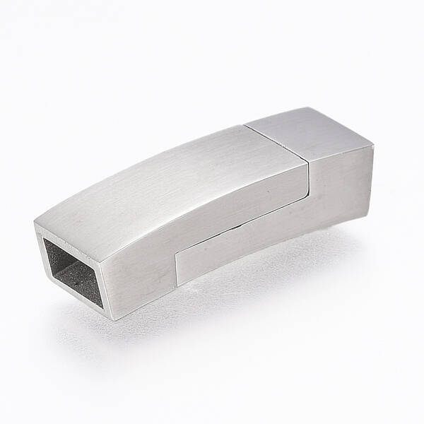 Tarnish Resistant 304 Stainless Steel Magnetic Clasps with Glue-in Ends